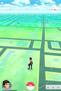 The Petals floating around the Pokestop indicate the use of a Lure Module