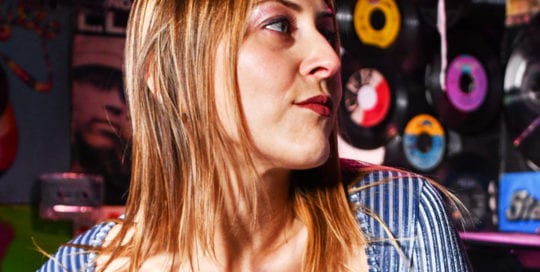 model erica - side profile of blonde woman